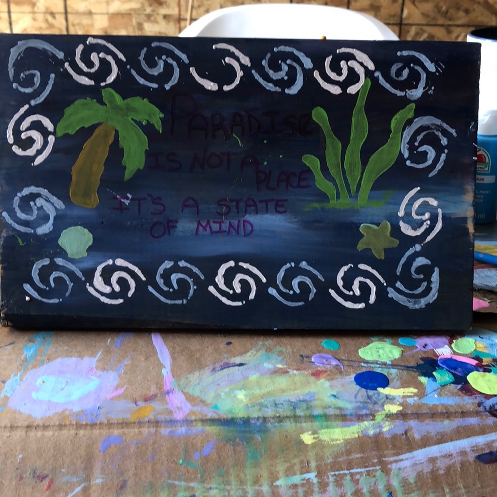 Decorative painting/ beach themed saying
